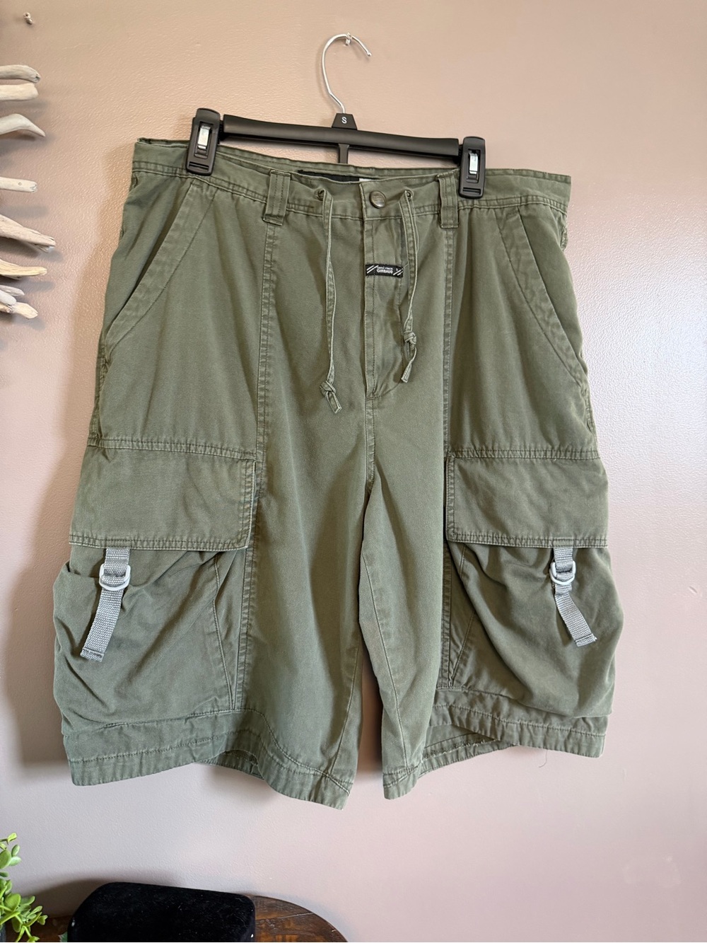 Maritha Francois Girbaud Cargo Shorts in Olive Green Vintage